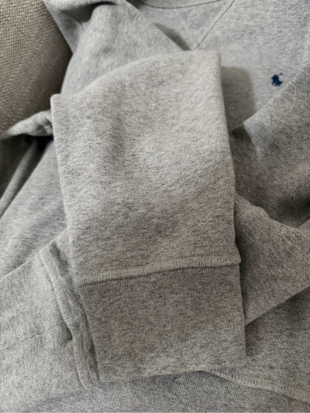 Polo by Ralph Lauren Gray Crewneck Sweatshirt with Navy Pony - Picture 4 of 4